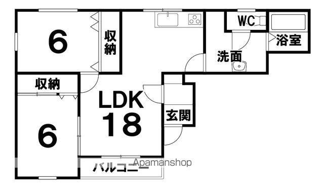 GREEN LEAF311(2LDK/1階)の間取り写真
