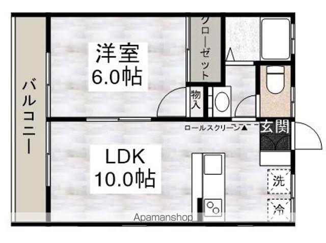 コーポ山下(1LDK/2階)の間取り写真