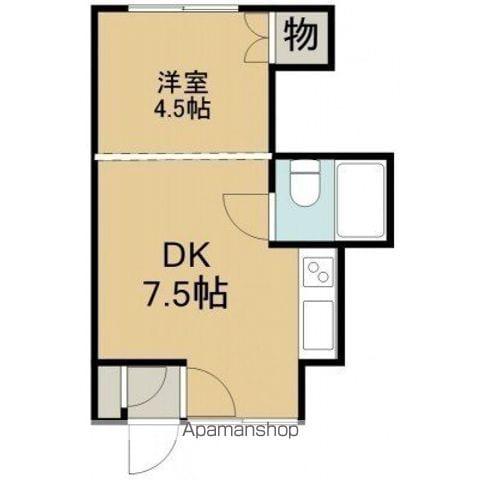 シャンポールわかさ(1DK/2階)の間取り写真