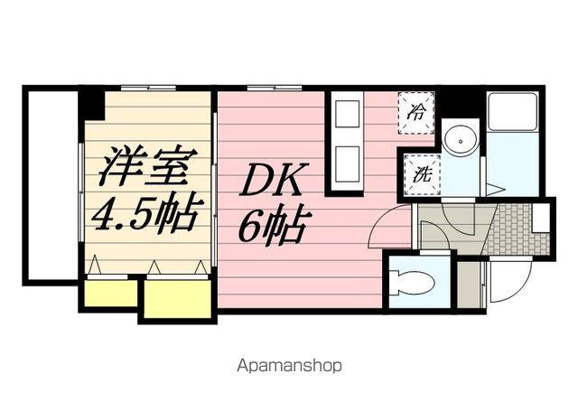 金太郎ヒルズ347(1DK/4階)の間取り写真
