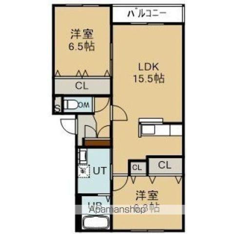 アール・ヒルズコート(2LDK/3階)の間取り写真