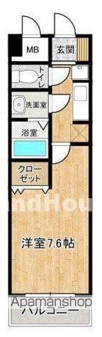 エトワールMIYA(1K/3階)の間取り写真