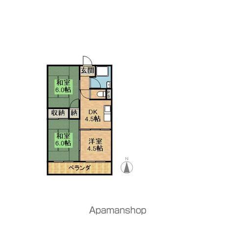 メゾンド絵志野(3K/7階)の間取り写真