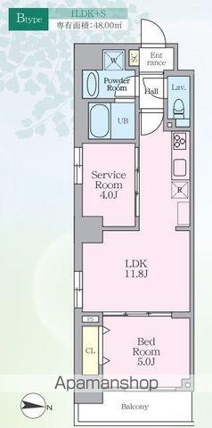 ロレーヌ東陽(2LDK/4階)の間取り写真