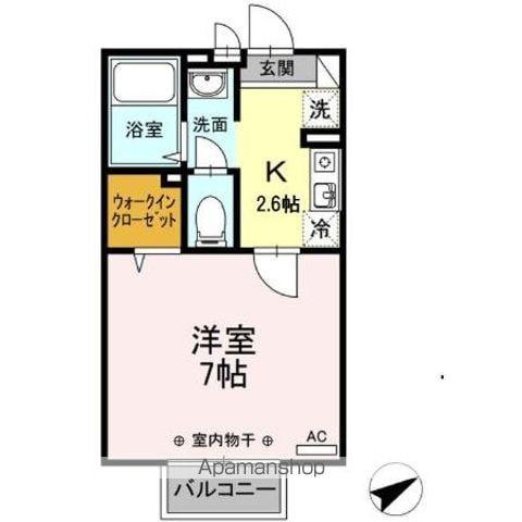 エスペランサ・シマ(1K/1階)の間取り写真