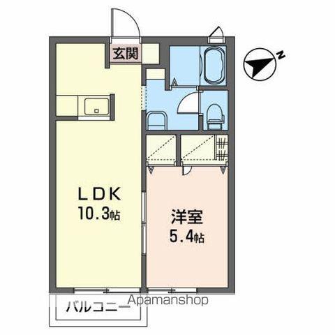 エトワル・ファミユ(1LDK/2階)の間取り写真