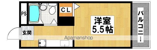 プラットホーム七道(1K/3階)の間取り写真