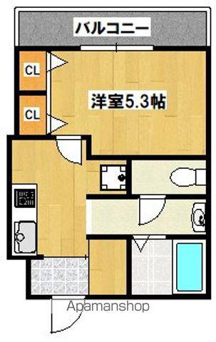 プリエ帝塚山(1K/4階)の間取り写真