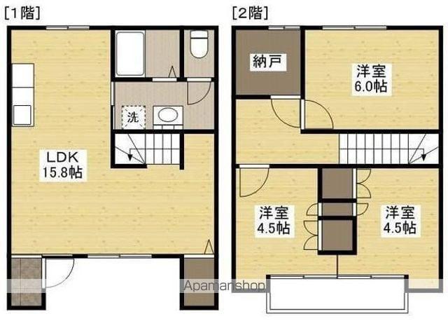 メゾン・フルールⅡ(3SLDK/1階)の間取り写真