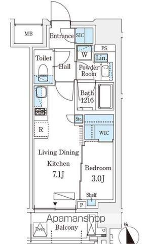 シーズンフラッツ浅草六丁目(1DK/5階)の間取り写真