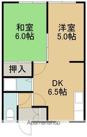 イマジンハウス(2DK/2階)の間取り写真