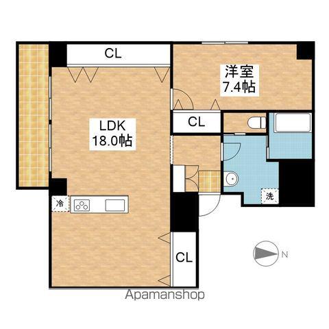 Jスクエア高岳(1LDK/5階)の間取り写真