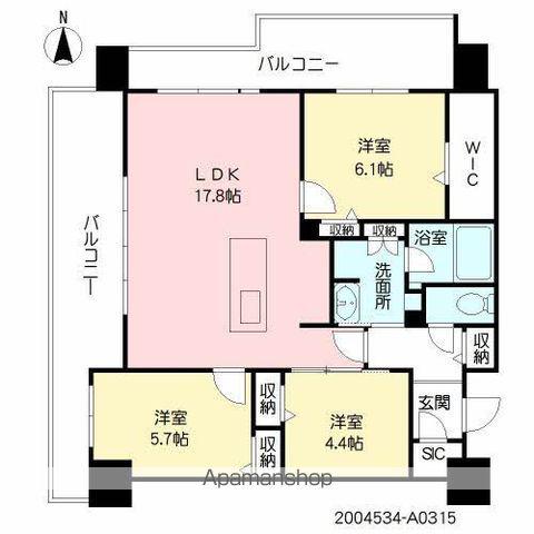照葉オーシャンステージ イースト棟(3LDK/3階)の間取り写真