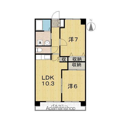 エスペランサ32(2LDK/4階)の間取り写真