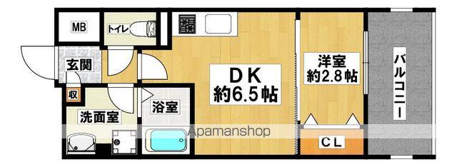 テラ堺市駅(1DK/9階)の間取り写真