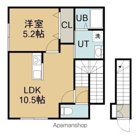 AVENUE千歳(1LDK/2階)の間取り写真