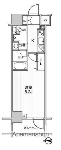ステージグランデ錦糸町2(1K/9階)の間取り写真