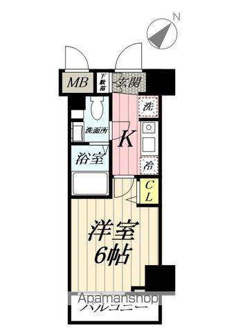 N-STAGE 三郷(1K/4階)の間取り写真