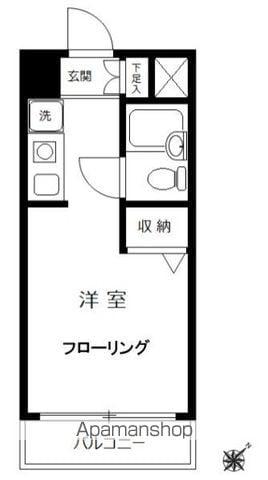 ロザール東千葉(1K/7階)の間取り写真