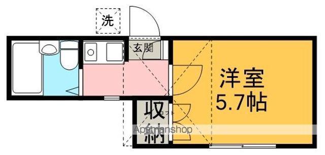 シティパレス東住藤金(1K/1階)の間取り写真