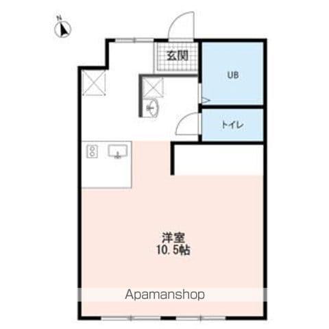 コーポ郷湖(ワンルーム/1階)の間取り写真