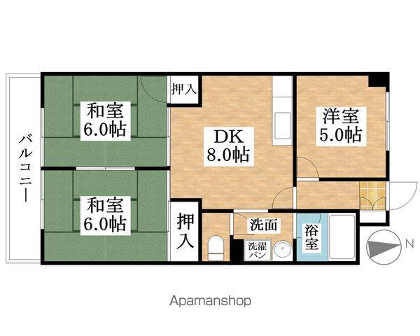 グランメゾン金城(3DK/1階)の間取り写真
