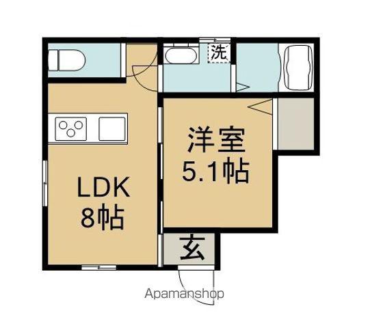 ベルグレイヴィア新居浜駅前Ⅰ(1LDK/1階)の間取り写真