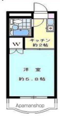 ハイタウン駒沢公園第2(1K/3階)の間取り写真