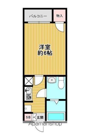 スコレータムラマⅡ(1K/3階)の間取り写真
