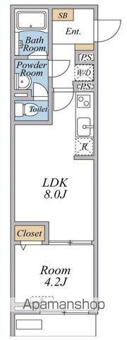リブリ・大塚・帝京大学(1LDK/2階)の間取り写真