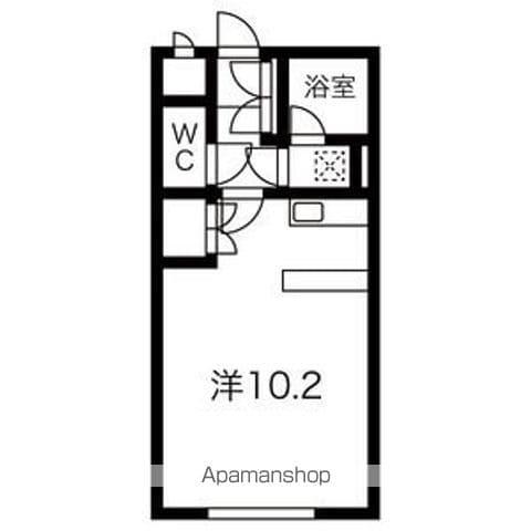 エバーグリーン(ワンルーム/1階)の間取り写真