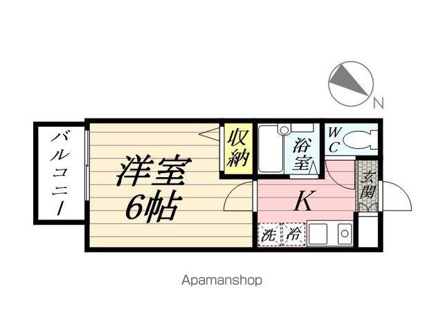 ソフィア泉(1K/1階)の間取り写真