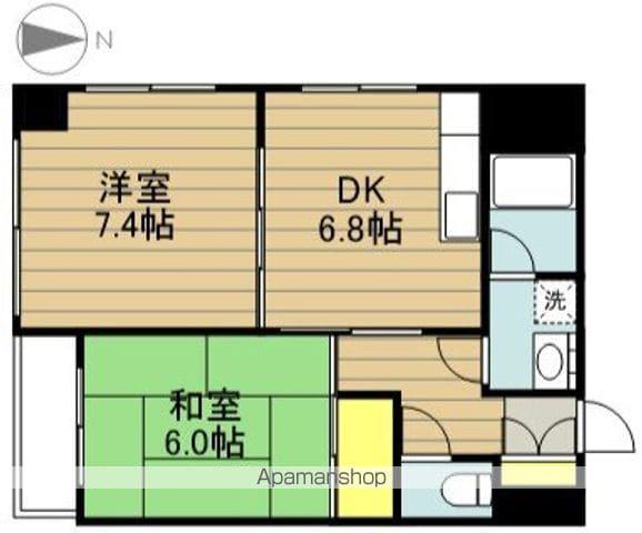 第2ゆりハイツ(2DK/2階)の間取り写真