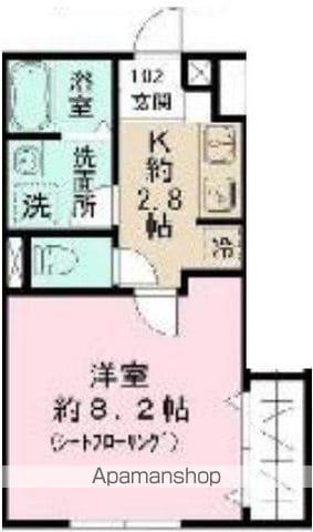 ルミナージュ新中野(1K/1階)の間取り写真