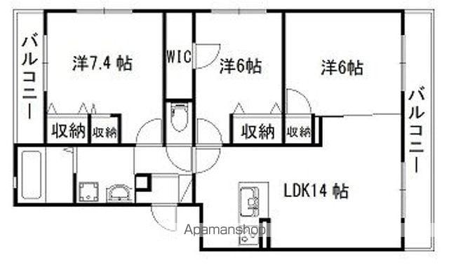 ANFANG三方原Ⅰ(3LDK/3階)の間取り写真