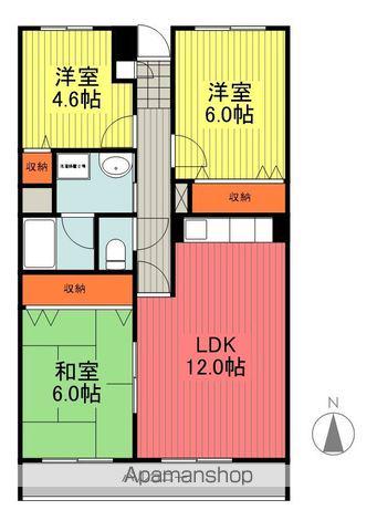 メゾンレーヴごうのめ(3LDK/7階)の間取り写真