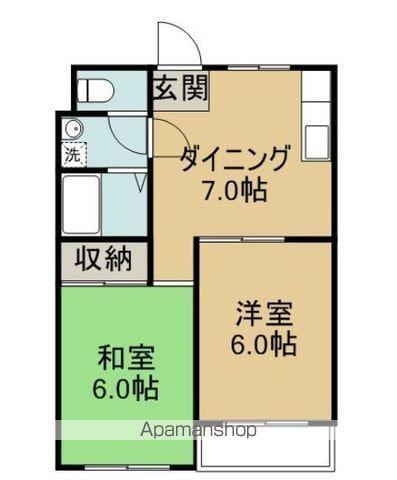 第3吉ビル(2DK/3階)の間取り写真