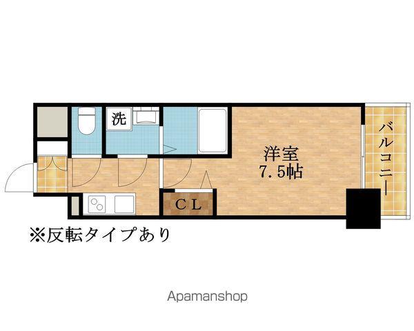 ファーストフィオーレ大阪城ブリオ(1K/3階)の間取り写真