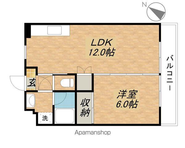 フラワー5番館(1LDK/1階)の間取り写真