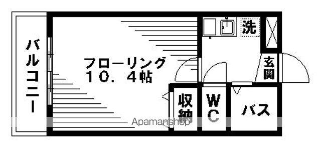 メイツ北山(1K/1階)の間取り写真