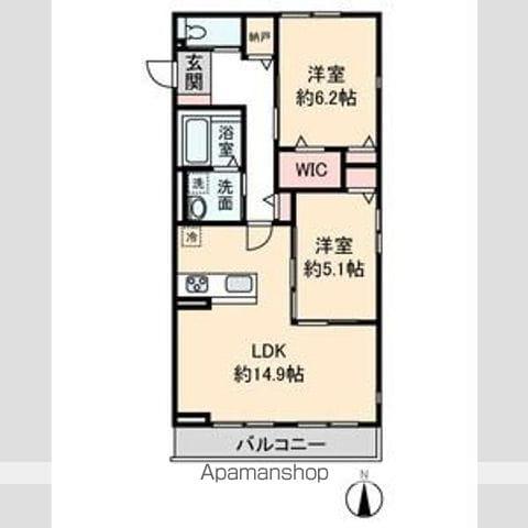 HEIM MAISON 庄内通駅東 C棟(2LDK/2階)の間取り写真