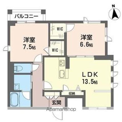 ティサージュ寺町(2LDK/3階)の間取り写真