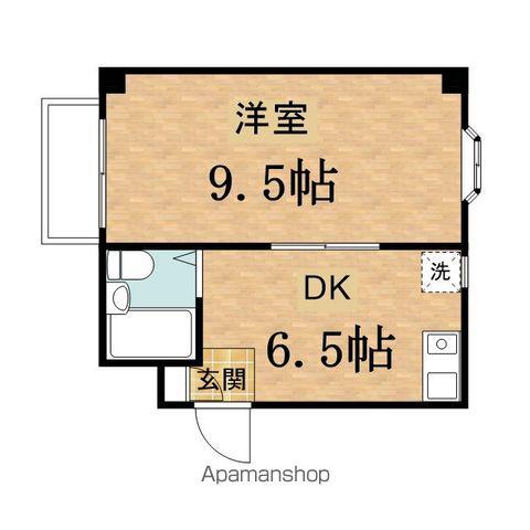 ファミリーナタマⅢ(1DK/2階)の間取り写真