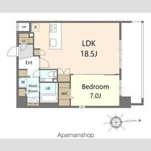 S-RESIDENCE大手門AWESOME(1LDK/2階)の間取り写真