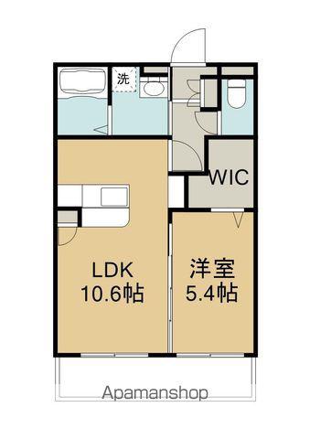 ユーミー三芳2(1LDK/3階)の間取り写真
