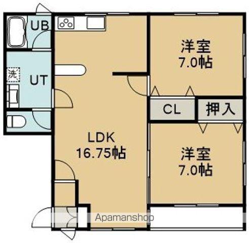 フォレストパークアネックスⅡ(2LDK/3階)の間取り写真