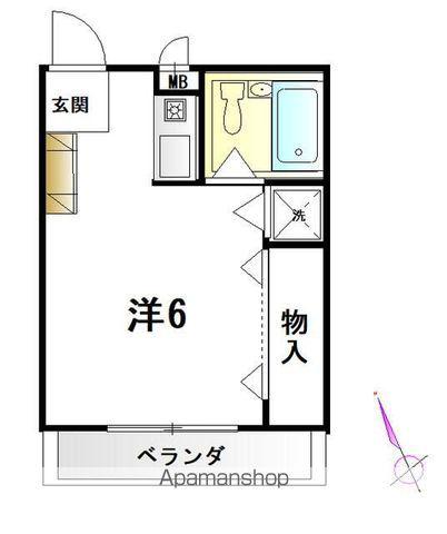 西荻日伸プラザ(ワンルーム/2階)の間取り写真