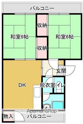 みのりマンション(2DK/2階)の間取り写真