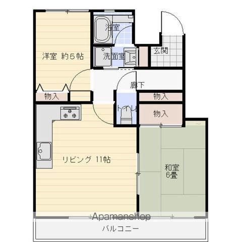 センチュリーコート宝が丘(1LDK/3階)の間取り写真