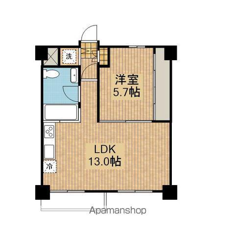 ASレジデンス材木町(1LDK/8階)の間取り写真